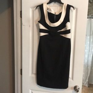 Black and cream dress